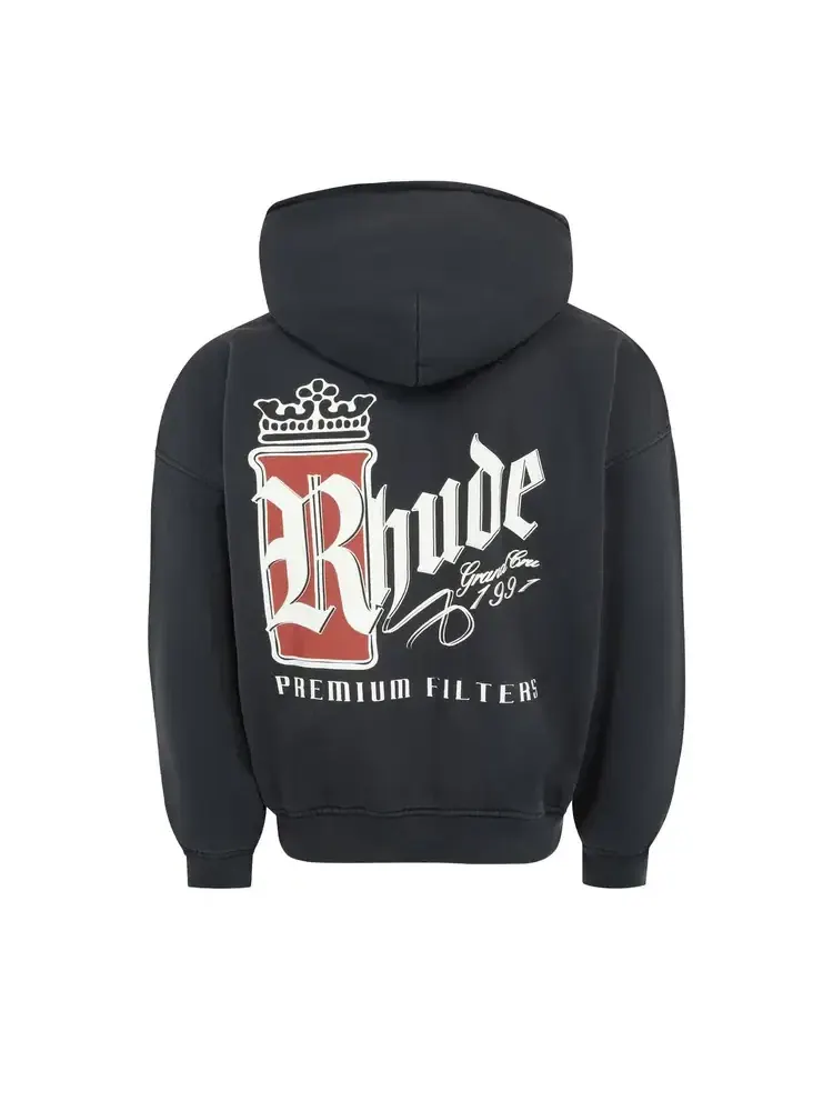 Худи в винтажном стиле Rhude Fumar 91 — изображение 2 из 2, черный