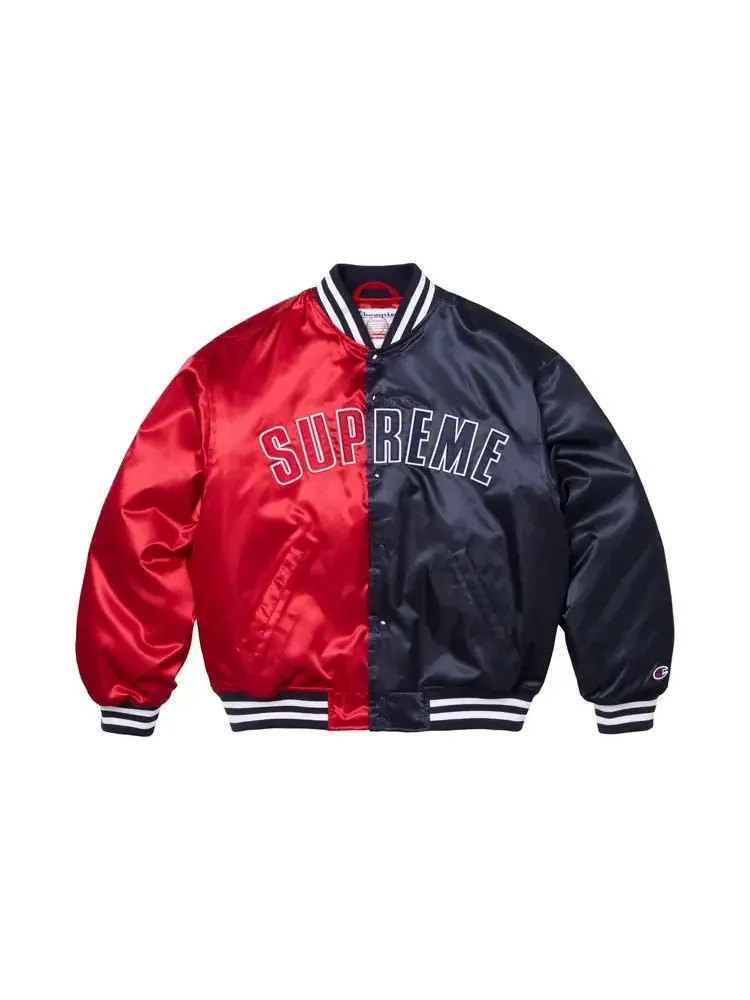 Атласная куртка-бомбер Supreme x Champion