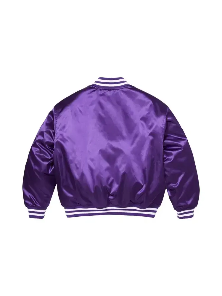 Атласная университетская куртка Supreme x Champion — изображение 2 из 2, фиолетовый