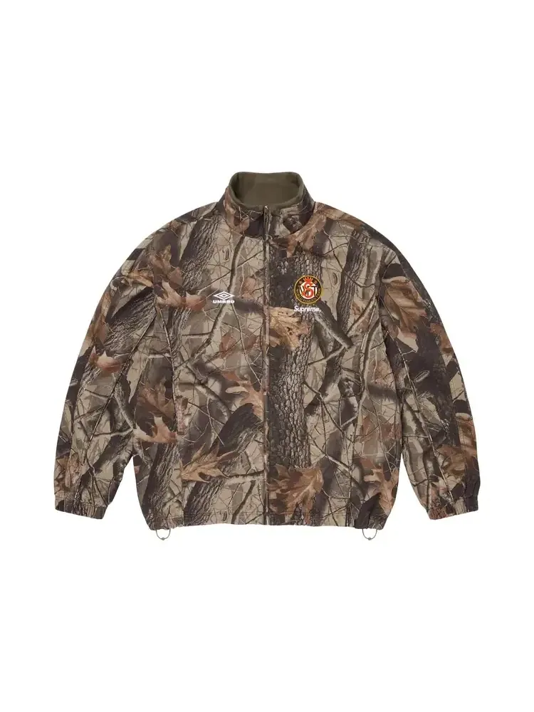 Спортивная куртка Supreme x Umbro из хлопка рипстоп, расцветка «Realtree Hardwoods Camo»