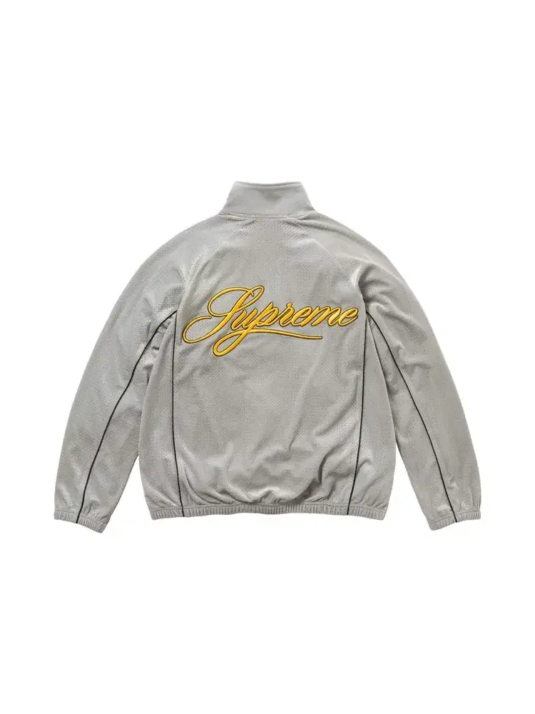 Спортивная куртка Supreme Velour Mesh Track Jacket — изображение 2 из 2, серебряный