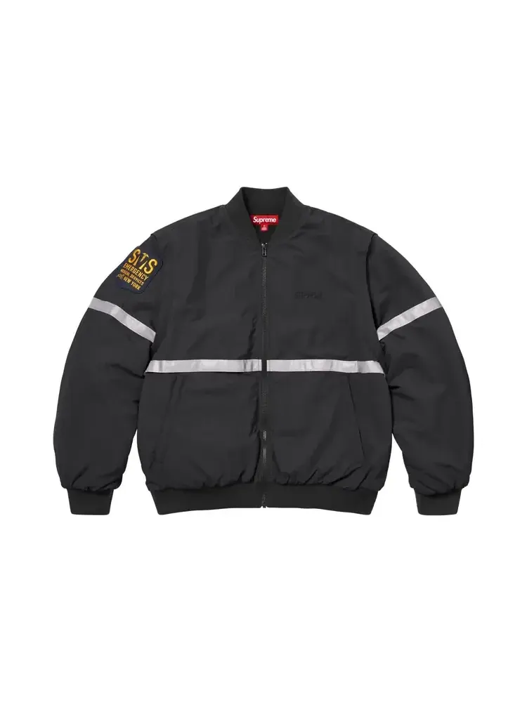 Куртка Supreme с отстегивающимися рукавами и светоотражающими полосами