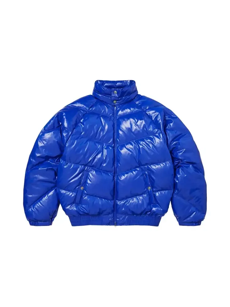 Легкая пуховая куртка Supreme x Schott Glossy 'Royal'