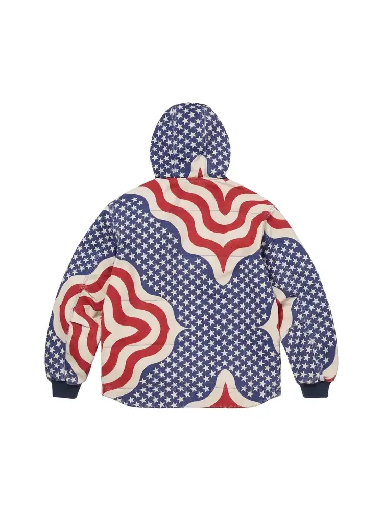 Стеганая рабочая куртка Supreme Flag с капюшоном — изображение 2 из 2, мульти
