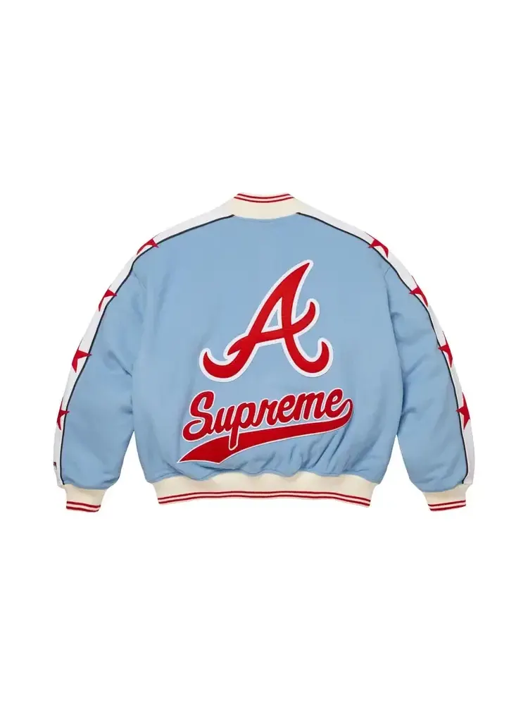 Куртка Supreme x Mitchell & Ness Teams Varsity Jacket — изображение 2 из 2, синий