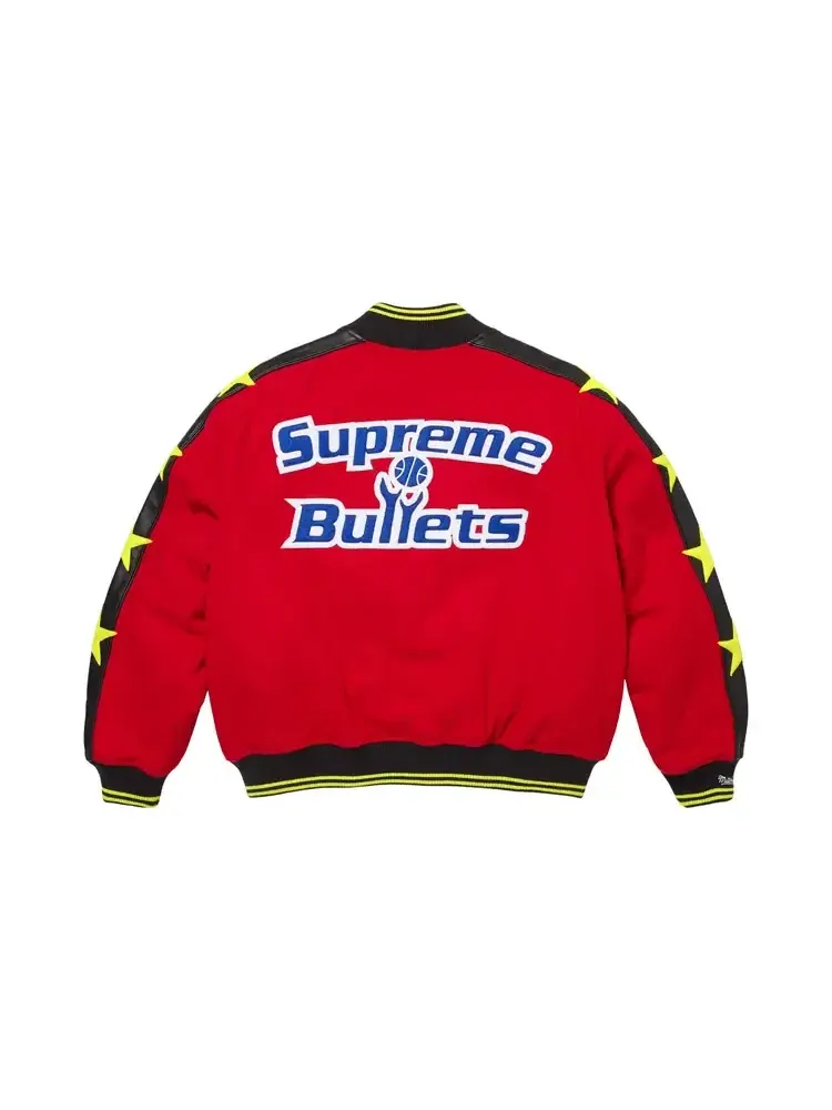 Куртка Supreme x Mitchell & Ness Teams Varsity Jacket — изображение 2 из 2, красный