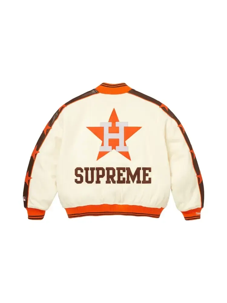 Куртка Supreme x Mitchell & Ness Teams Varsity Jacket — изображение 2 из 2, белый