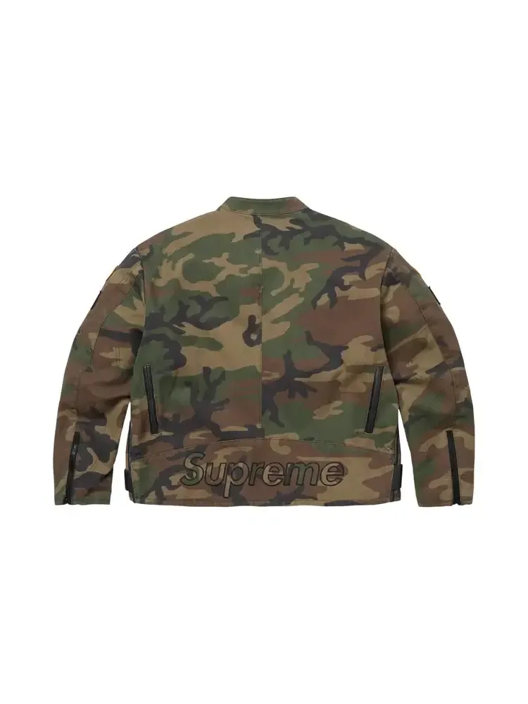 Куртка Supreme x Vanson Leathers Cordura 'Woodland Camo' — изображение 2 из 2, зеленый