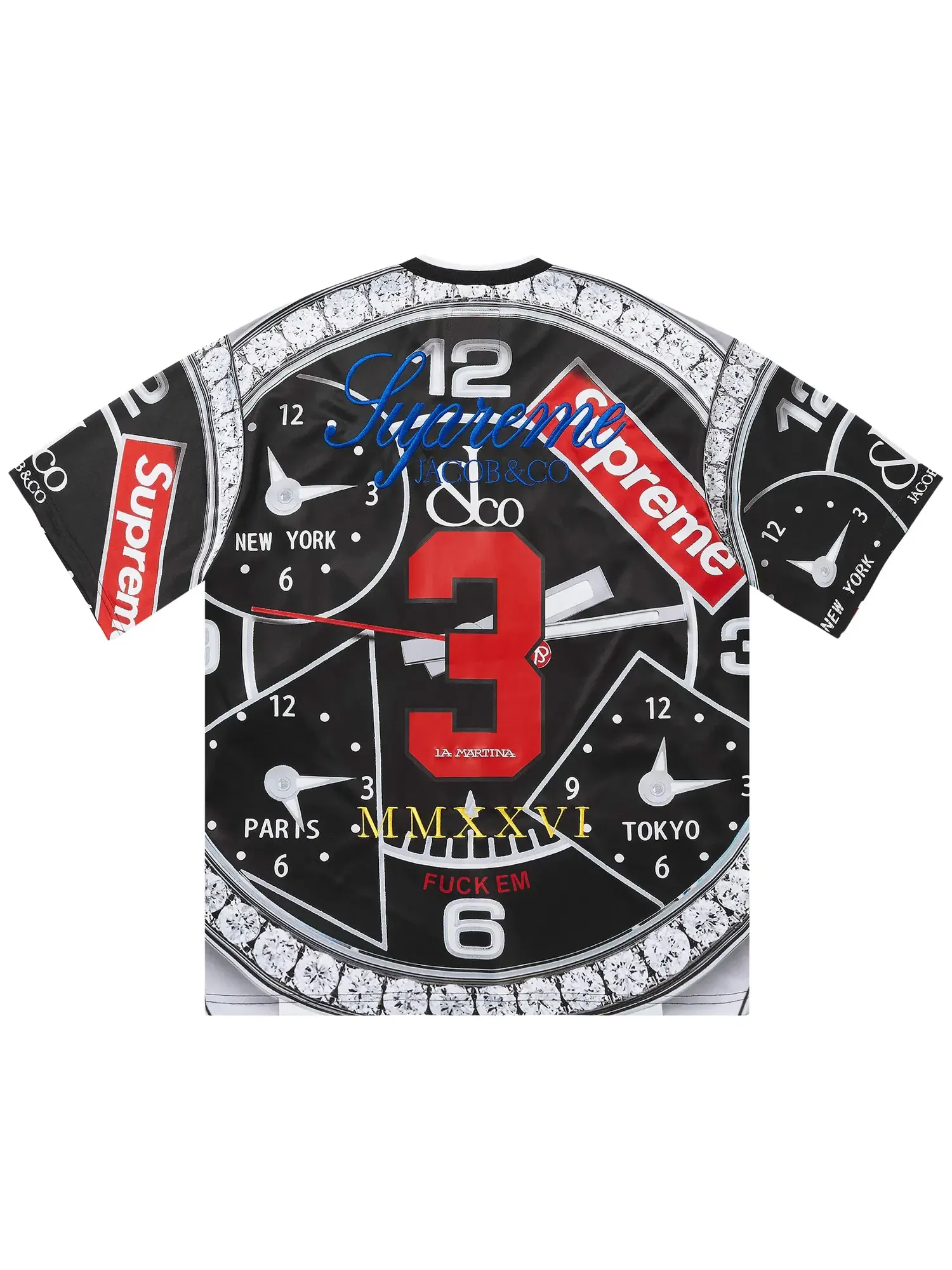 Футболка Supreme x La Martina x Jacob & Co Jersey — изображение 2 из 2, черный