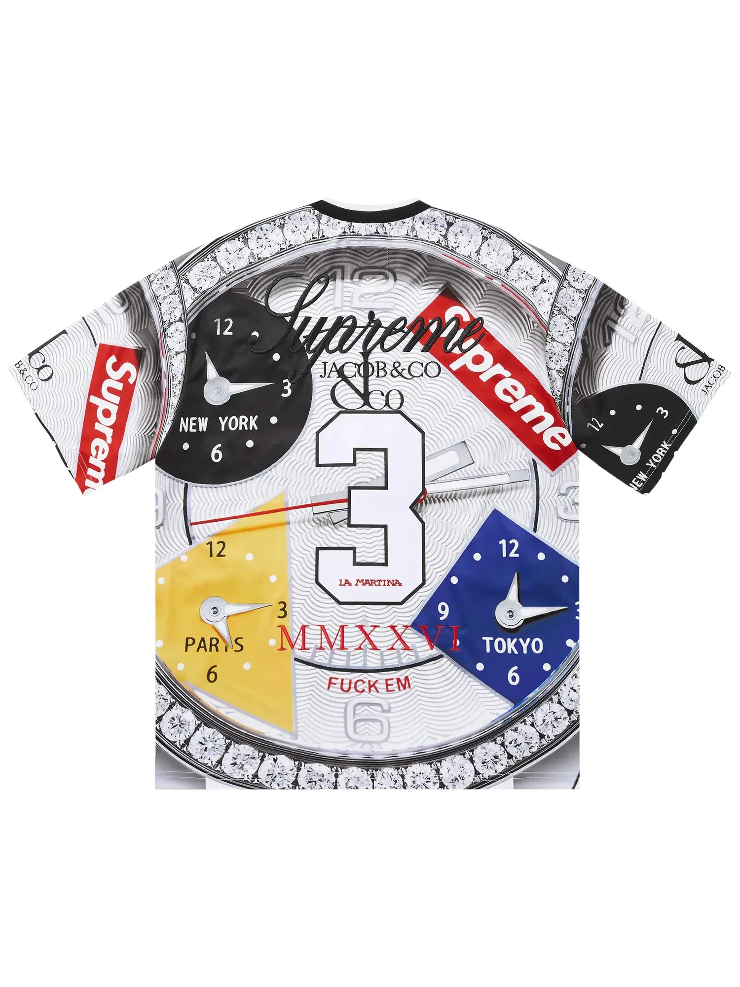 Футболка Supreme x La Martina x Jacob & Co Jersey — изображение 2 из 2, белый
