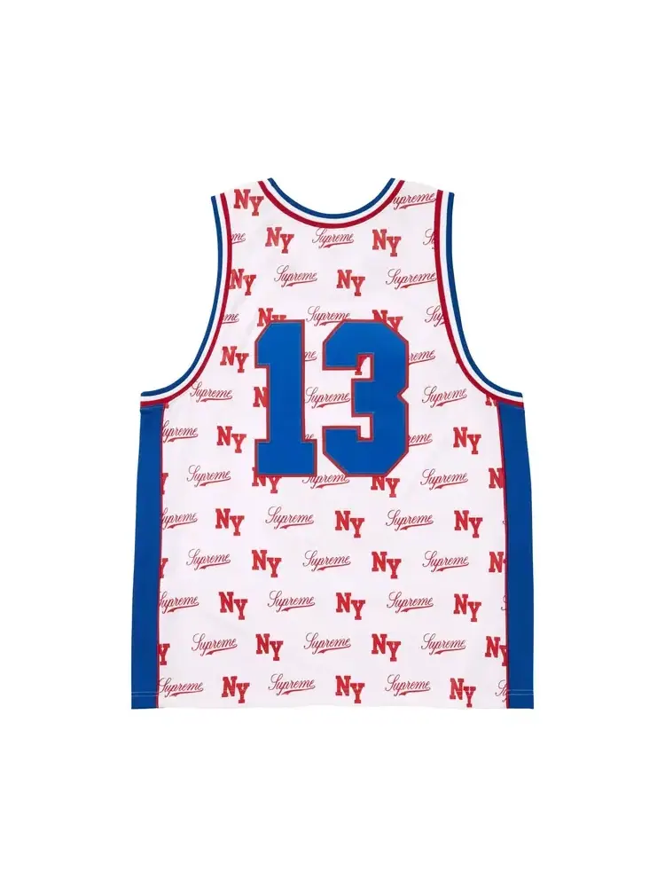 Футболка Supreme x Mitchell & Ness Monogram — изображение 2 из 2, белый