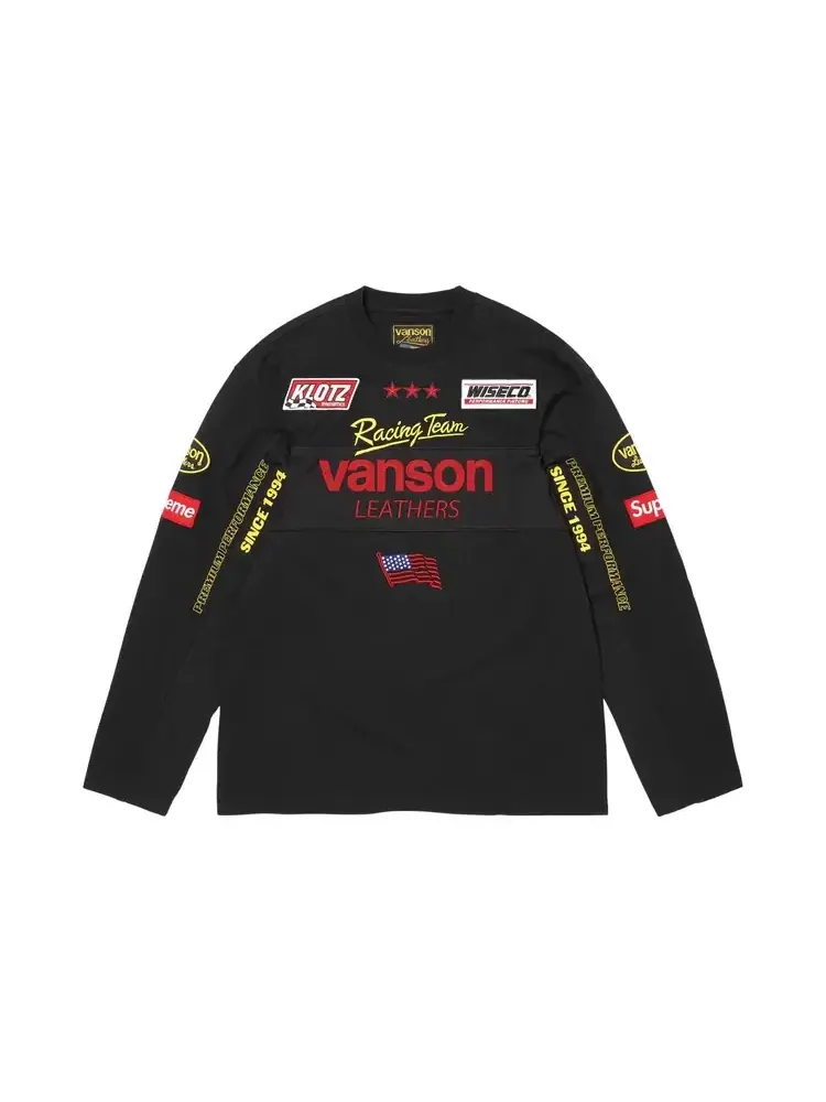 Футболка с длинными рукавами Supreme x Vanson Leathers