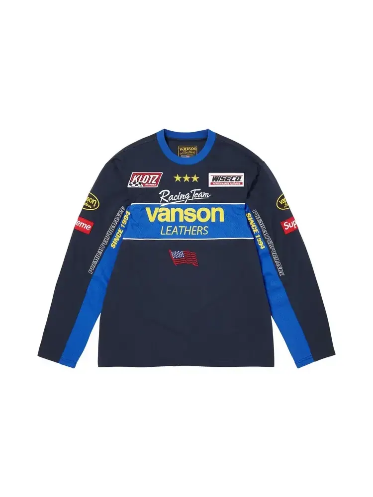 Футболка с длинными рукавами Supreme x Vanson Leathers