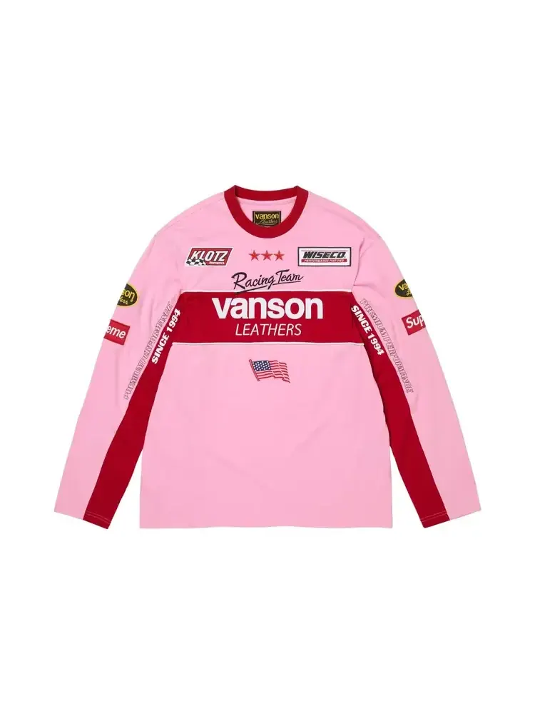 Футболка с длинными рукавами Supreme x Vanson Leathers