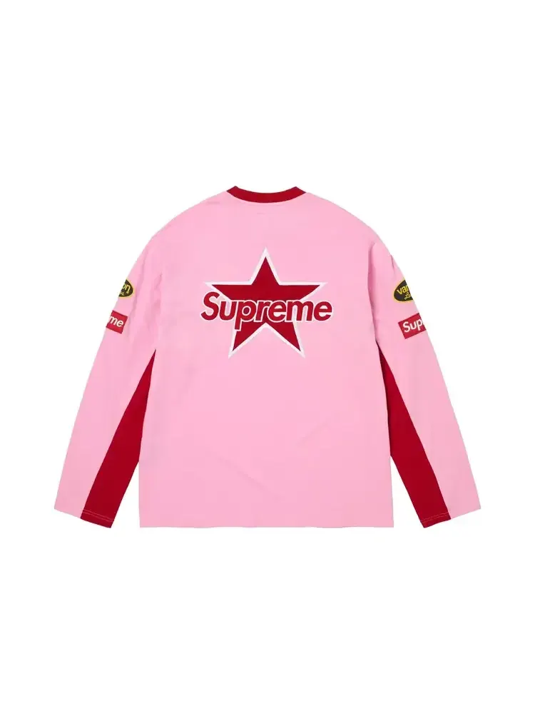 Футболка с длинными рукавами Supreme x Vanson Leathers — изображение 2 из 2, розовый