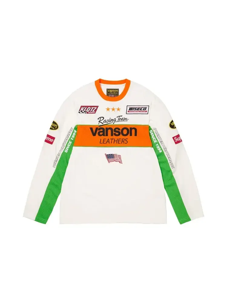 Футболка с длинными рукавами Supreme x Vanson Leathers
