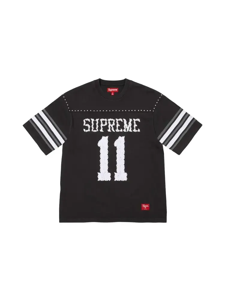 Футболка Supreme с коротким рукавом и заклепками