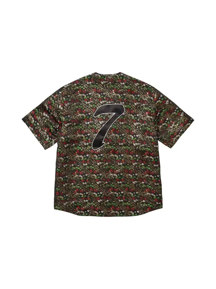 Трикотажная ткань Supreme Floral Jacquard Jersey — изображение 2 из 2, черный