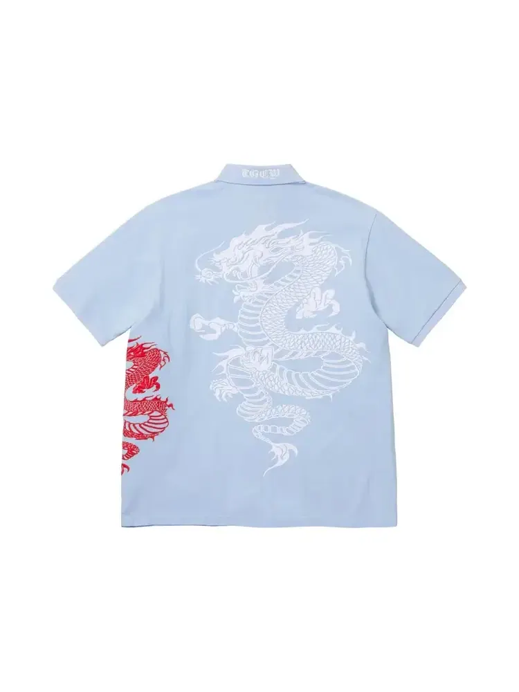 Поло Supreme x The Great China Wall Dragon — изображение 2 из 2, синий
