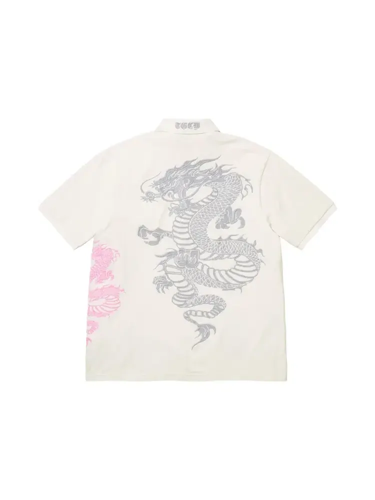 Поло Supreme x The Great China Wall Dragon — изображение 2 из 2, белый