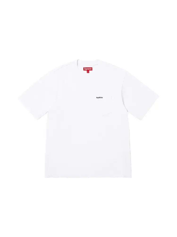 Футболка Supreme с коротким рукавом и карманом