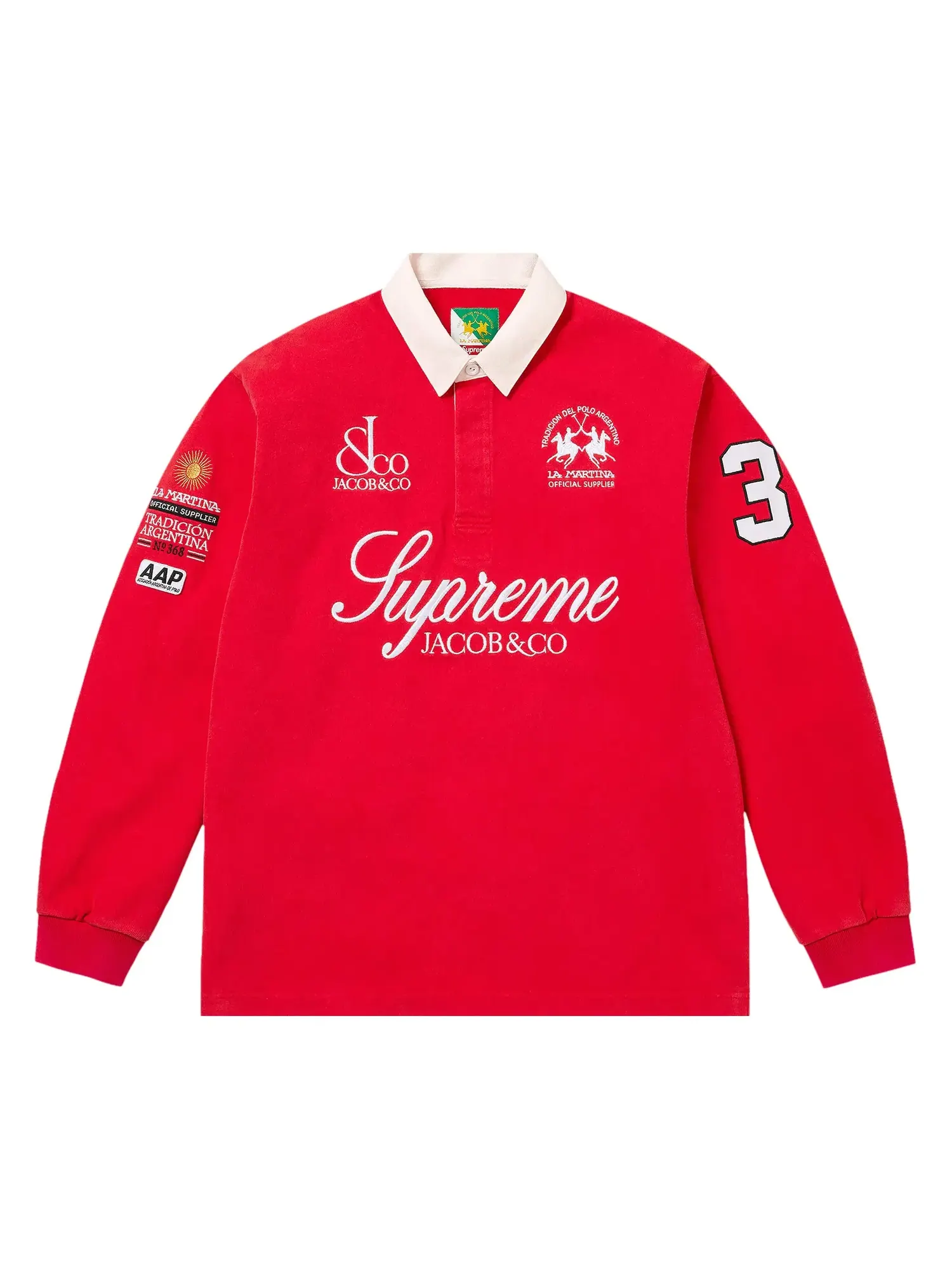 Футболка Supreme x La Martina x Jacob & Co Rugby