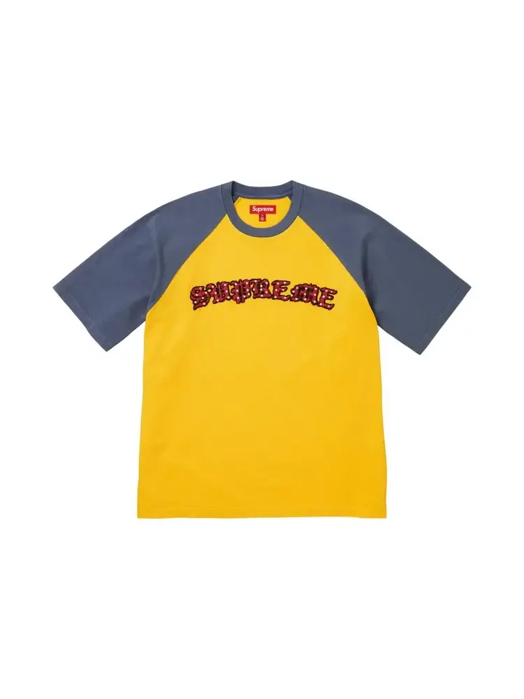 Футболка Supreme с коротким рукавом и стразами