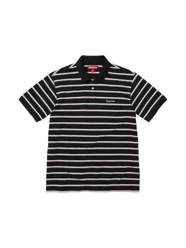 Поло Supreme Washed Stripe Polo 'Black'