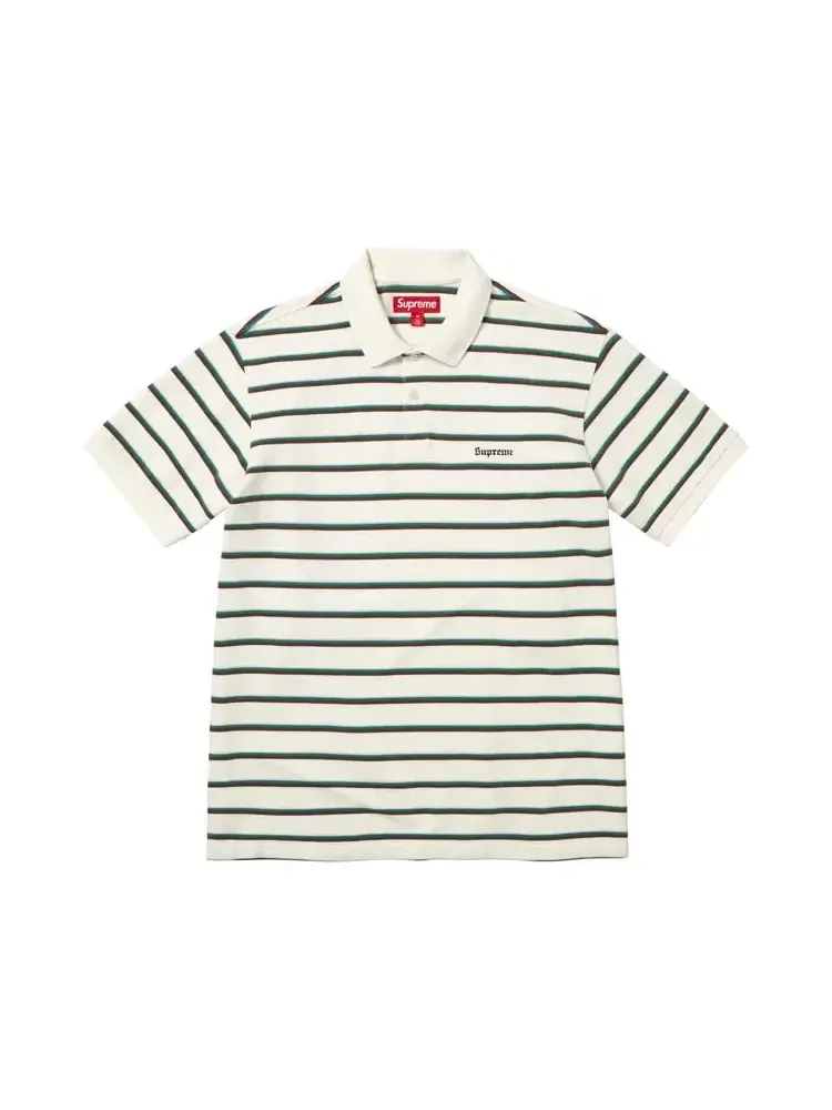 Поло Supreme Washed Stripe Polo 'White'