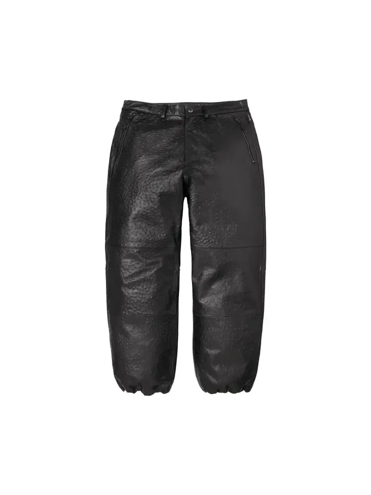 Брюки из кожи с тиснением под страусиную кожу Supreme GORE-TEX — изображение 1 из 2, черный