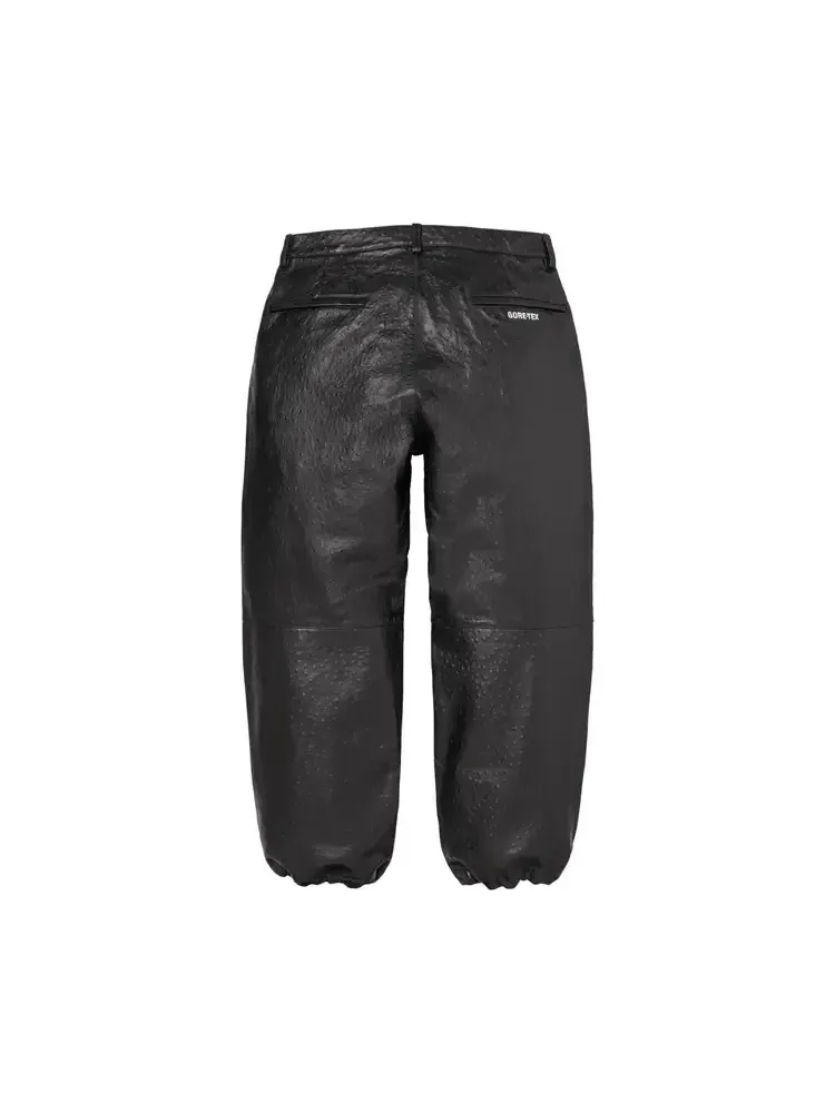 Брюки из кожи с тиснением под страусиную кожу Supreme GORE-TEX — изображение 2 из 2, черный