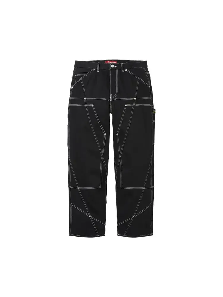 Джинсы Supreme Contrast Stitch Double Knee Painter Jean — изображение 1 из 2, черный