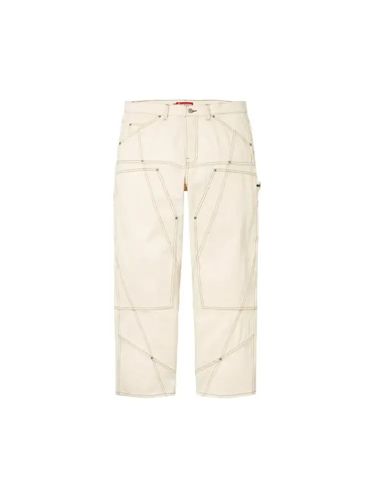Джинсы Supreme Contrast Stitch Double Knee Painter Jean 'Natural' — изображение 1 из 2, бежевый