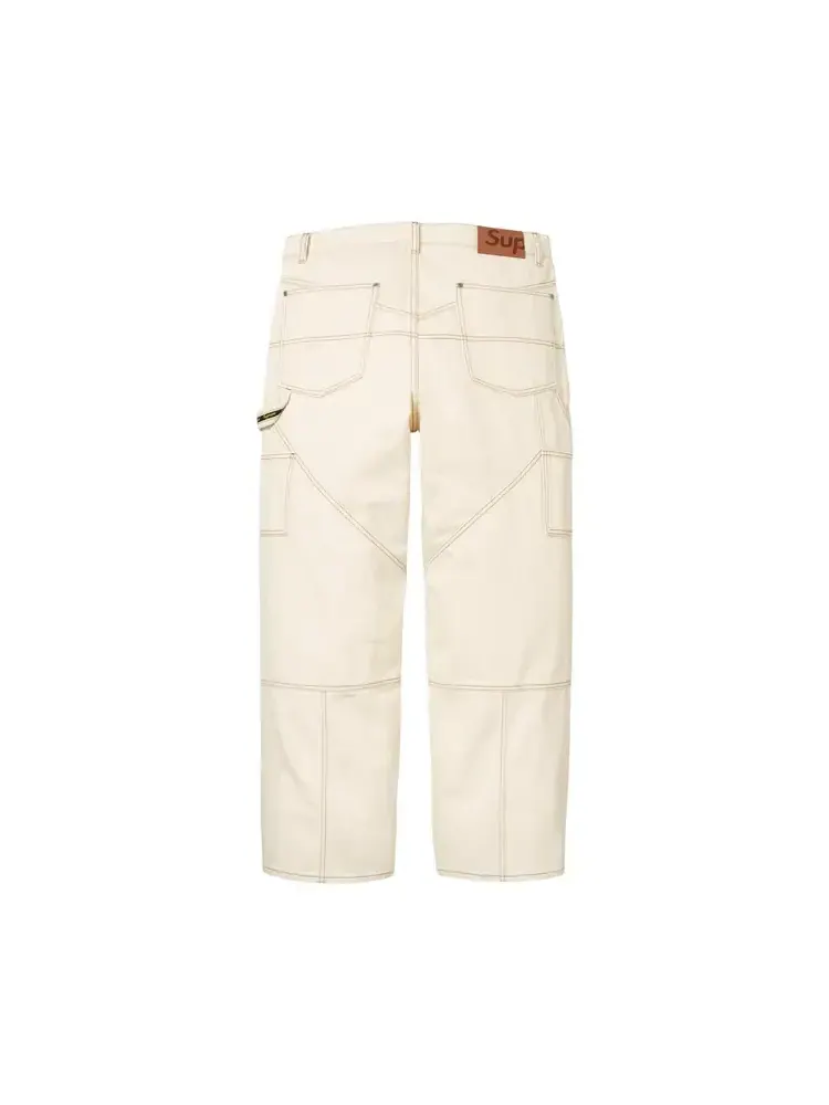 Джинсы Supreme Contrast Stitch Double Knee Painter Jean 'Natural' — изображение 2 из 2, бежевый
