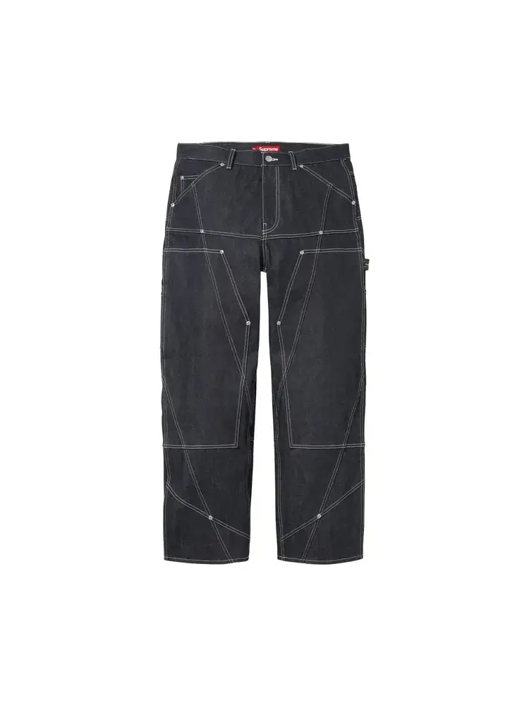 Джинсы Supreme Contrast Stitch Double Knee Painter Jean 'Rigid Indigo' — изображение 1 из 2, черный