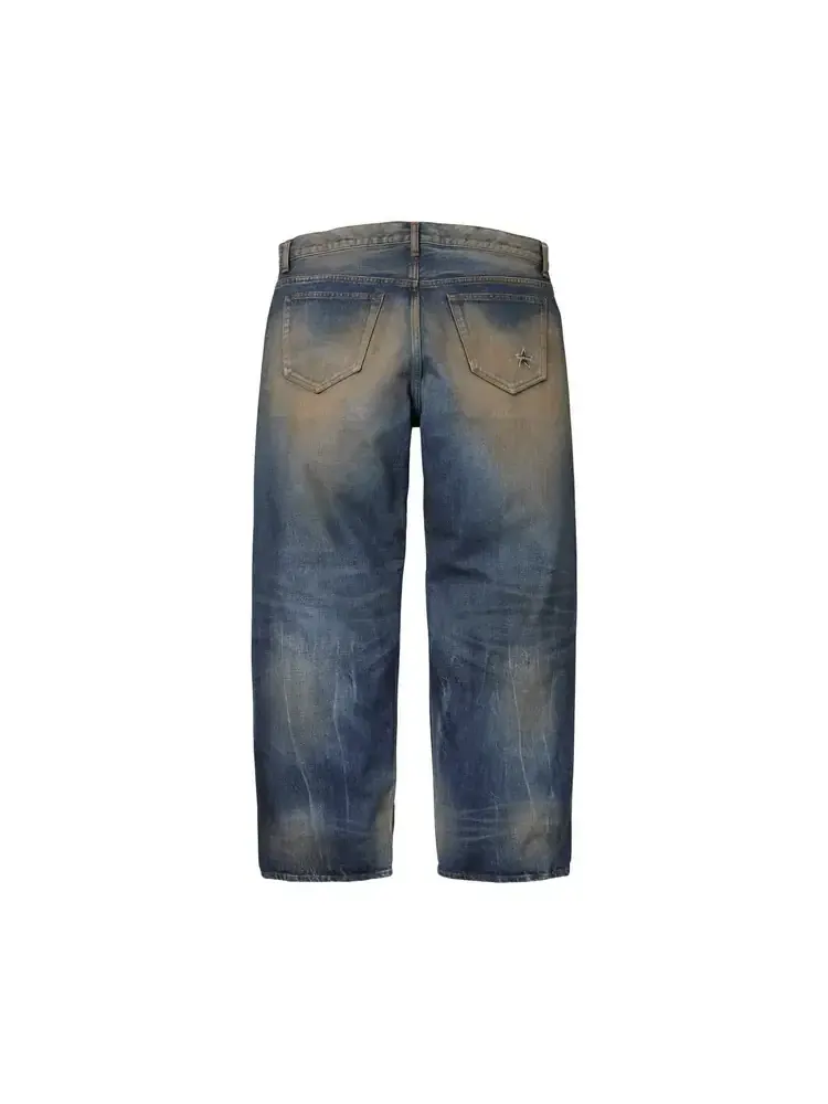 Джинсы Supreme Distressed Loose Fit Selvedge Jean цвета «выстиранный индиго» — изображение 2 из 2, синий