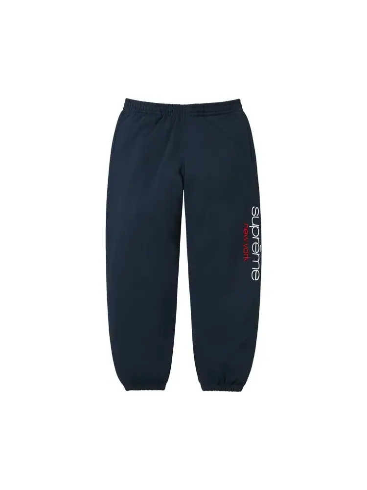 Спортивные штаны Supreme Classic Logo 'Navy' — изображение 1 из 2, синий