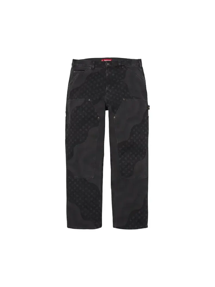 Брюки Supreme Flag Double Knee Painter Pant 'Black' — изображение 1 из 2, черный