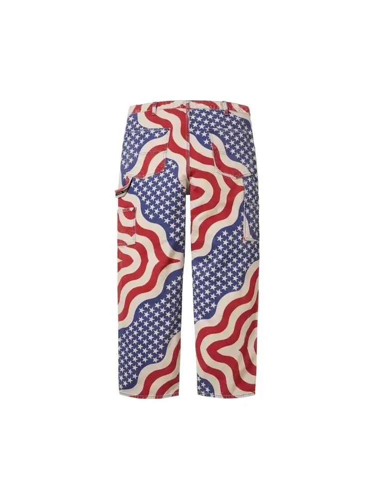 Брюки Supreme Flag Double Knee Painter Pant 'Multicolor' — изображение 2 из 2, мульти