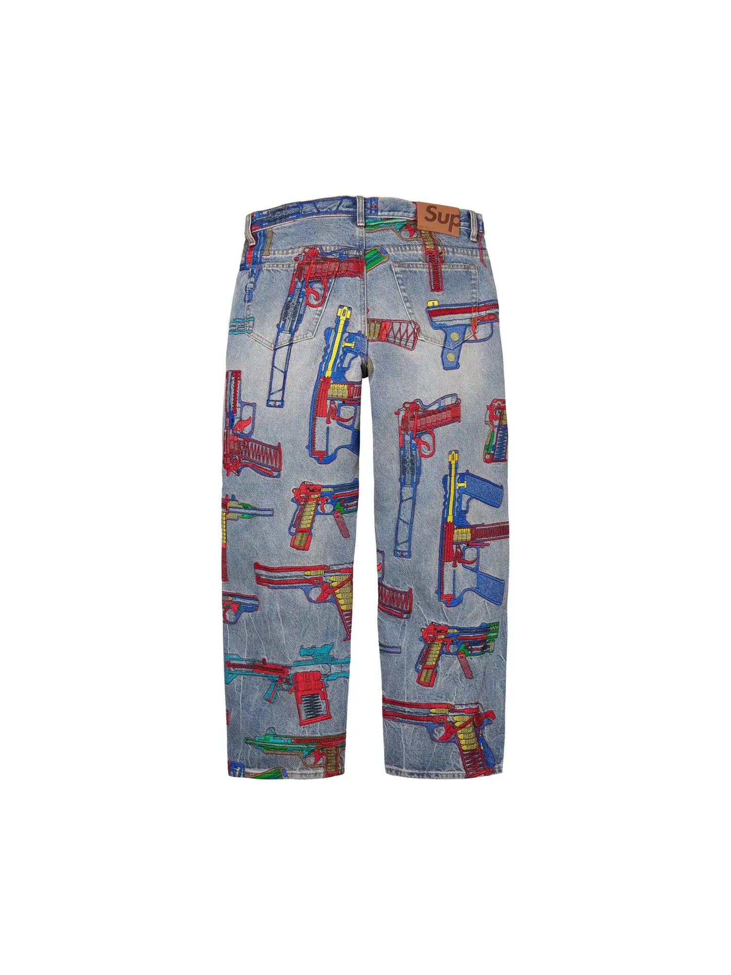 Джинсы Supreme Guns Embroidered Loose Fit Jean — изображение 2 из 2, индиго
