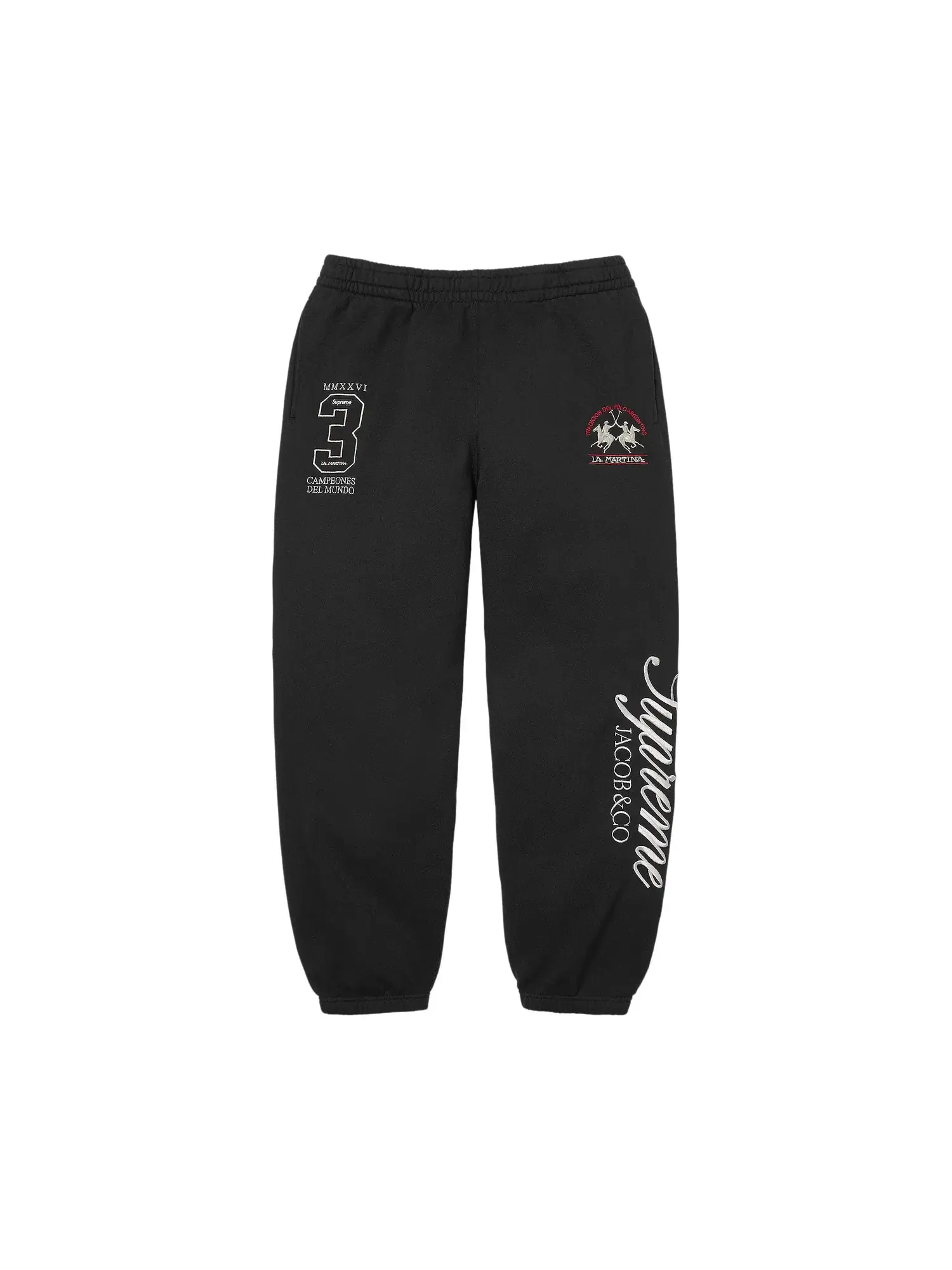 Спортивные штаны Supreme x La Martina x Jacob & Co — изображение 1 из 2, черный