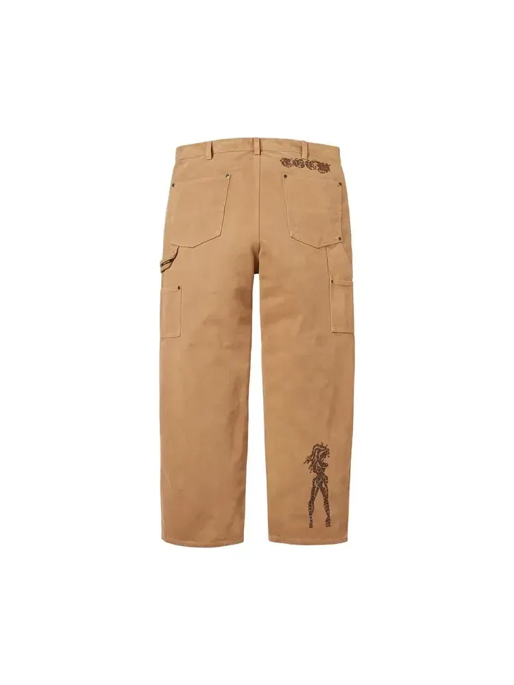 Брюки Supreme x The Great China Wall Double Knee Painter Pant — изображение 2 из 2, бежевый