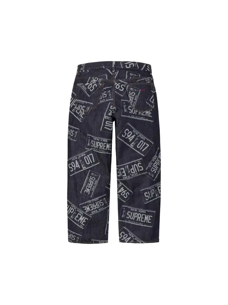 Джинсы Supreme License Plate Baggy Jean 'Rigid Indigo' — изображение 2 из 2, черный