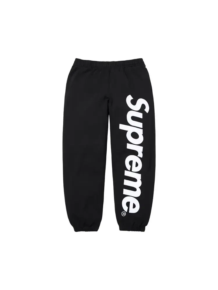 Спортивные штаны с атласной аппликацией Supreme — изображение 1 из 2, черный