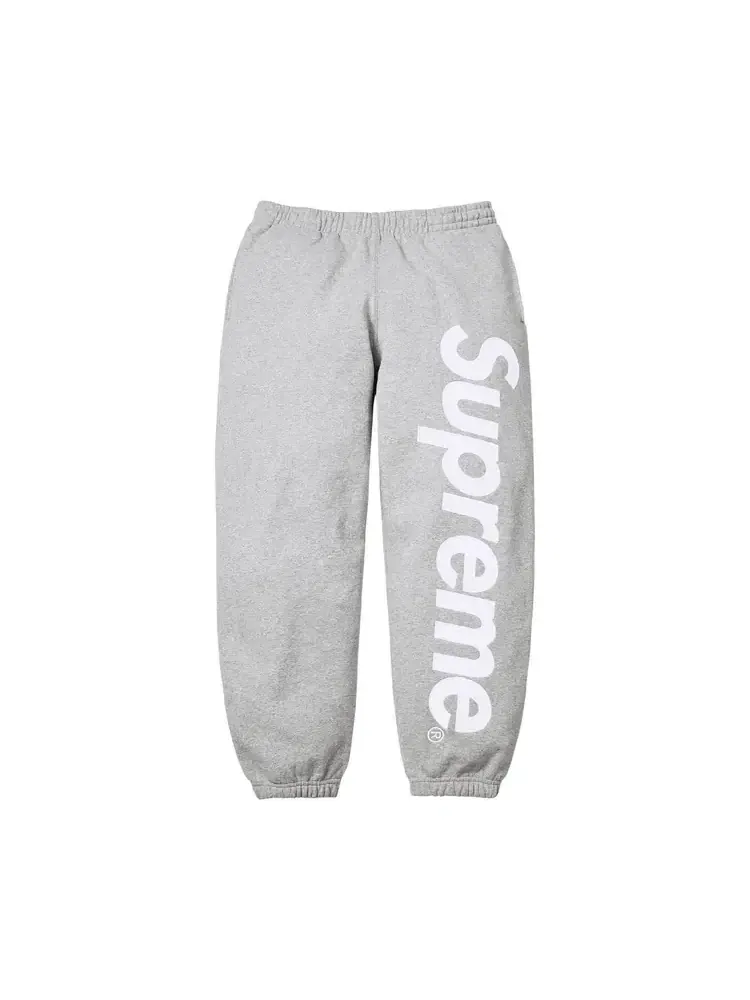 Спортивные штаны с атласной аппликацией Supreme — изображение 1 из 2, серый