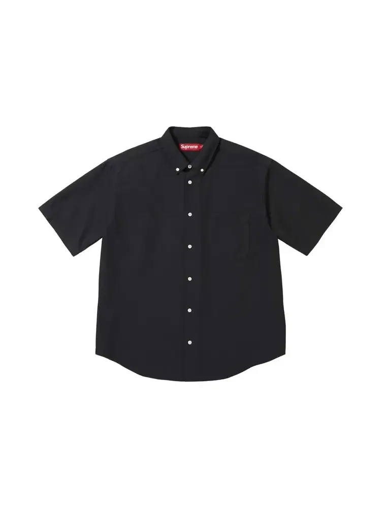 Рубашка свободного кроя с коротким рукавом Supreme Oxford — изображение 1 из 1, черный