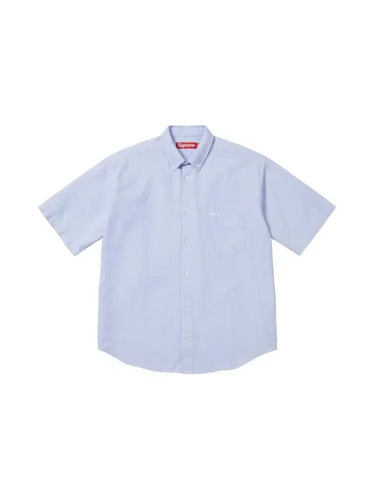Рубашка свободного кроя с коротким рукавом Supreme Oxford — изображение 1 из 1, синий