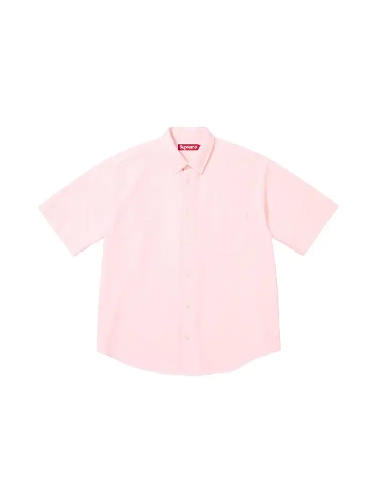Рубашка свободного кроя с коротким рукавом Supreme Oxford — изображение 1 из 1, розовый