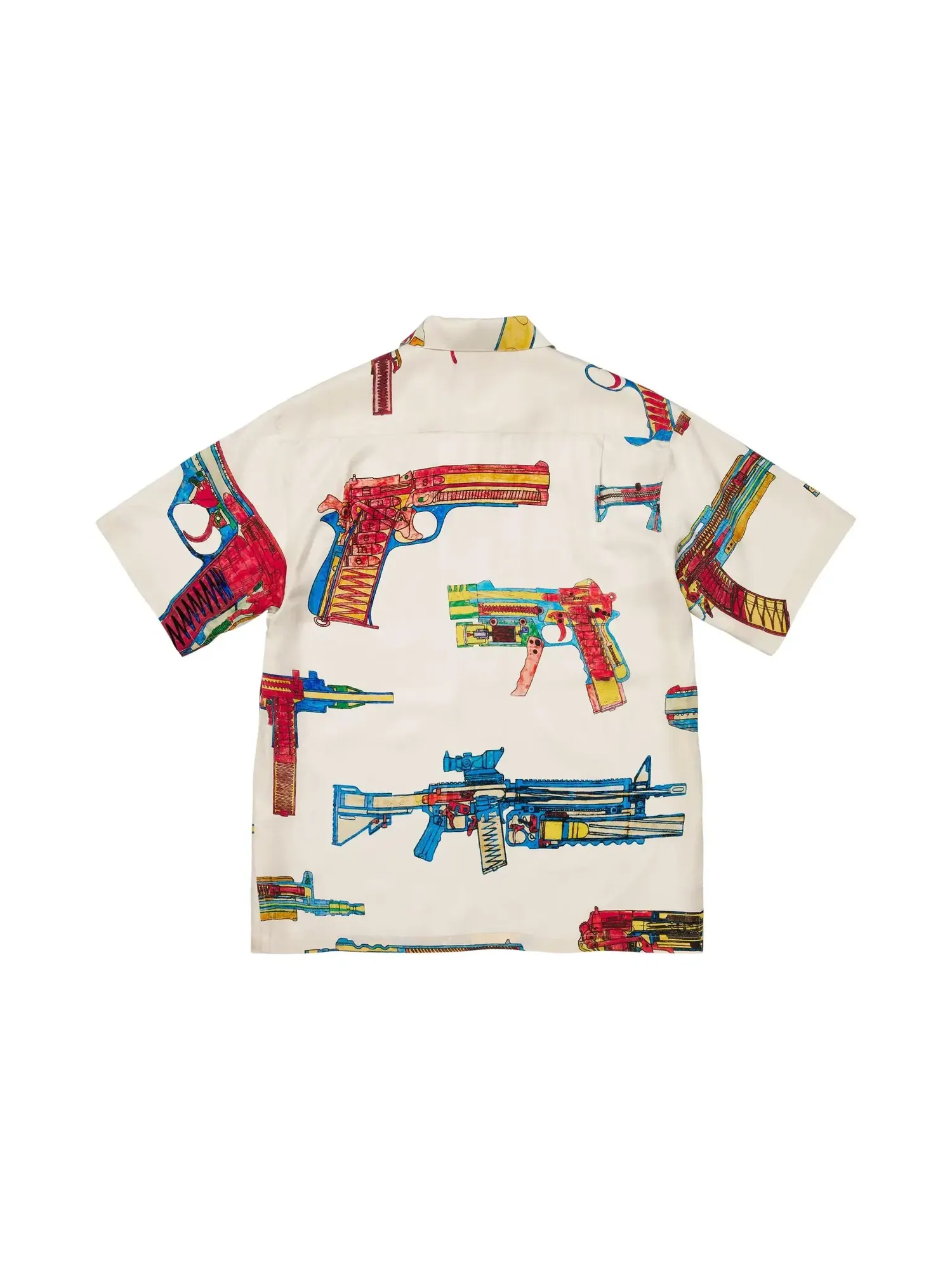 Шелковая футболка с коротким рукавом Supreme Guns — изображение 2 из 2, серый