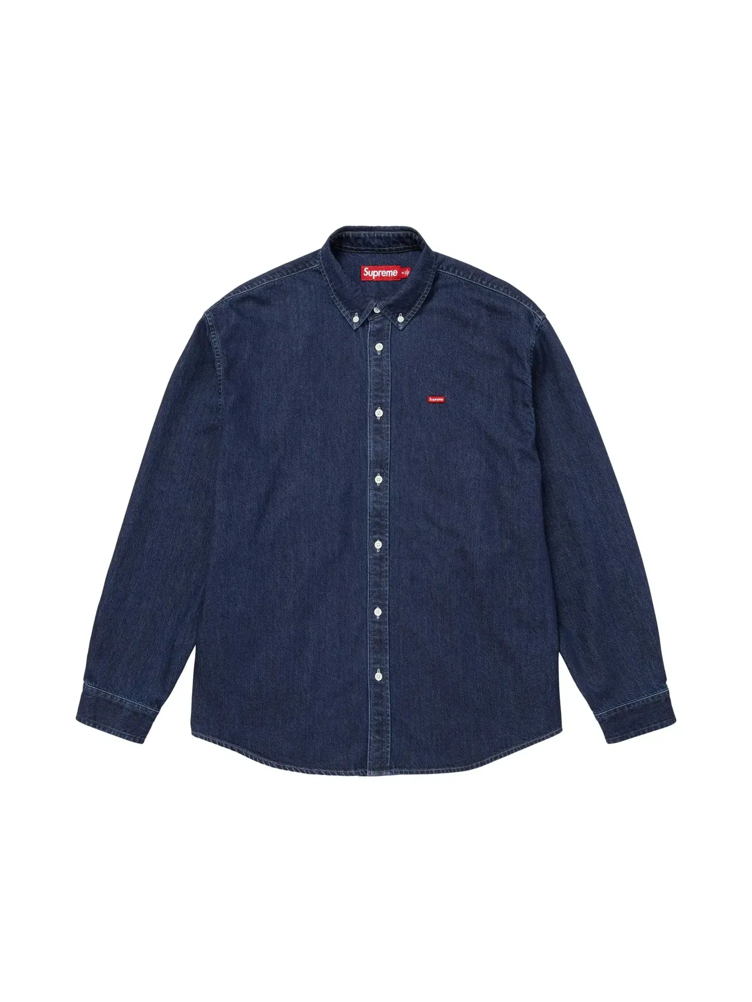 Джинсовая рубашка Supreme Small Box Denim Shirt — изображение 1 из 1, синий